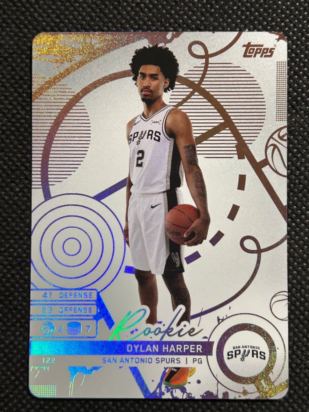2025-26 Topps Match Attax Dylan Harper 2025 Rookie RC #122 Spurs